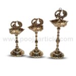 BRASS DIE CASTING DIA DIYA BASE SET OF 3