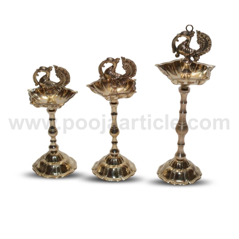 BRASS DIE CASTING DIA DIYA BASE SET OF 3